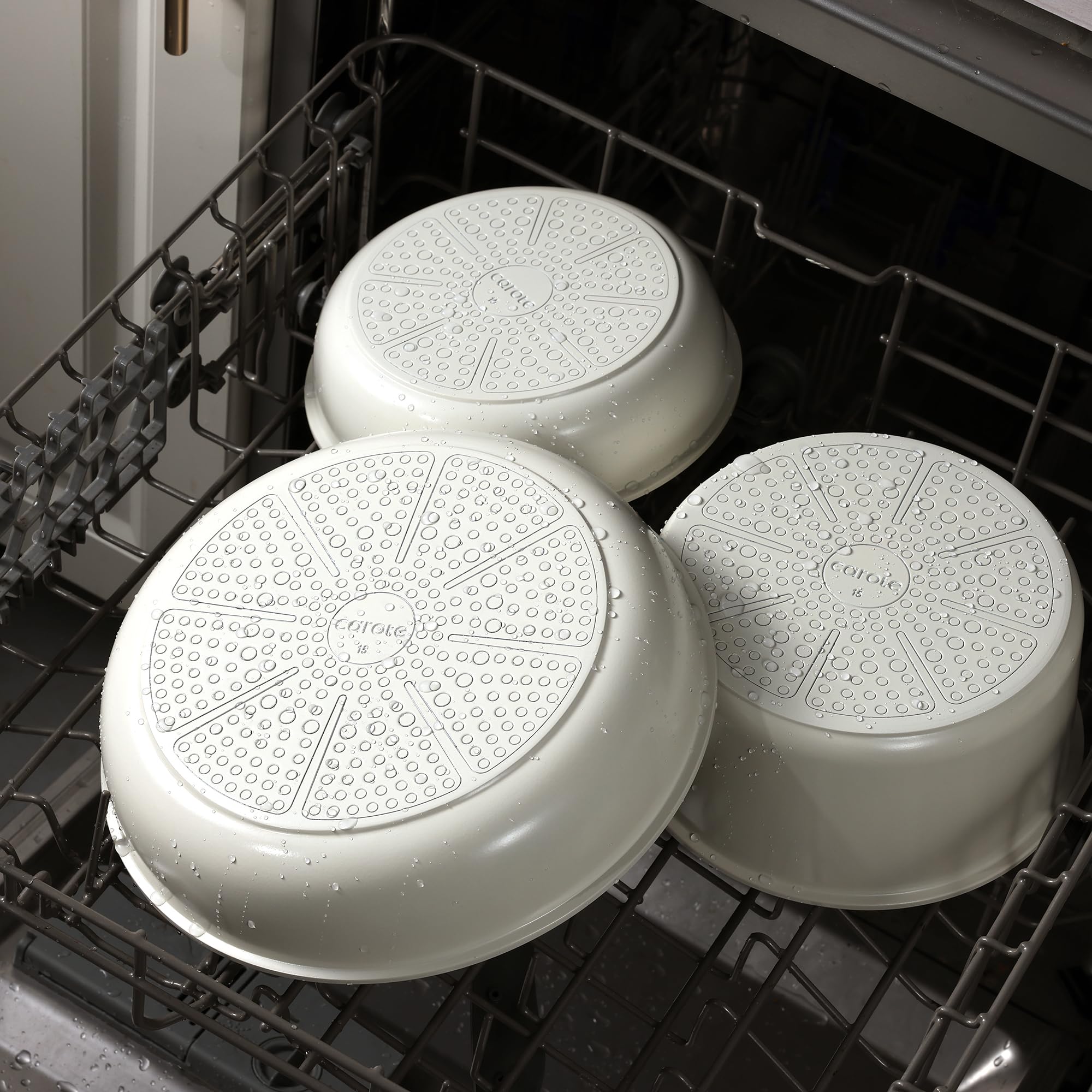 Carote pot protector helps stack and protect cookware during storage