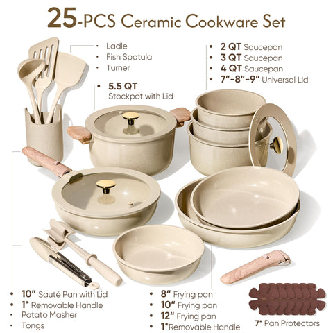 CAROTE removable handles demonstrate easy storage and flexible use