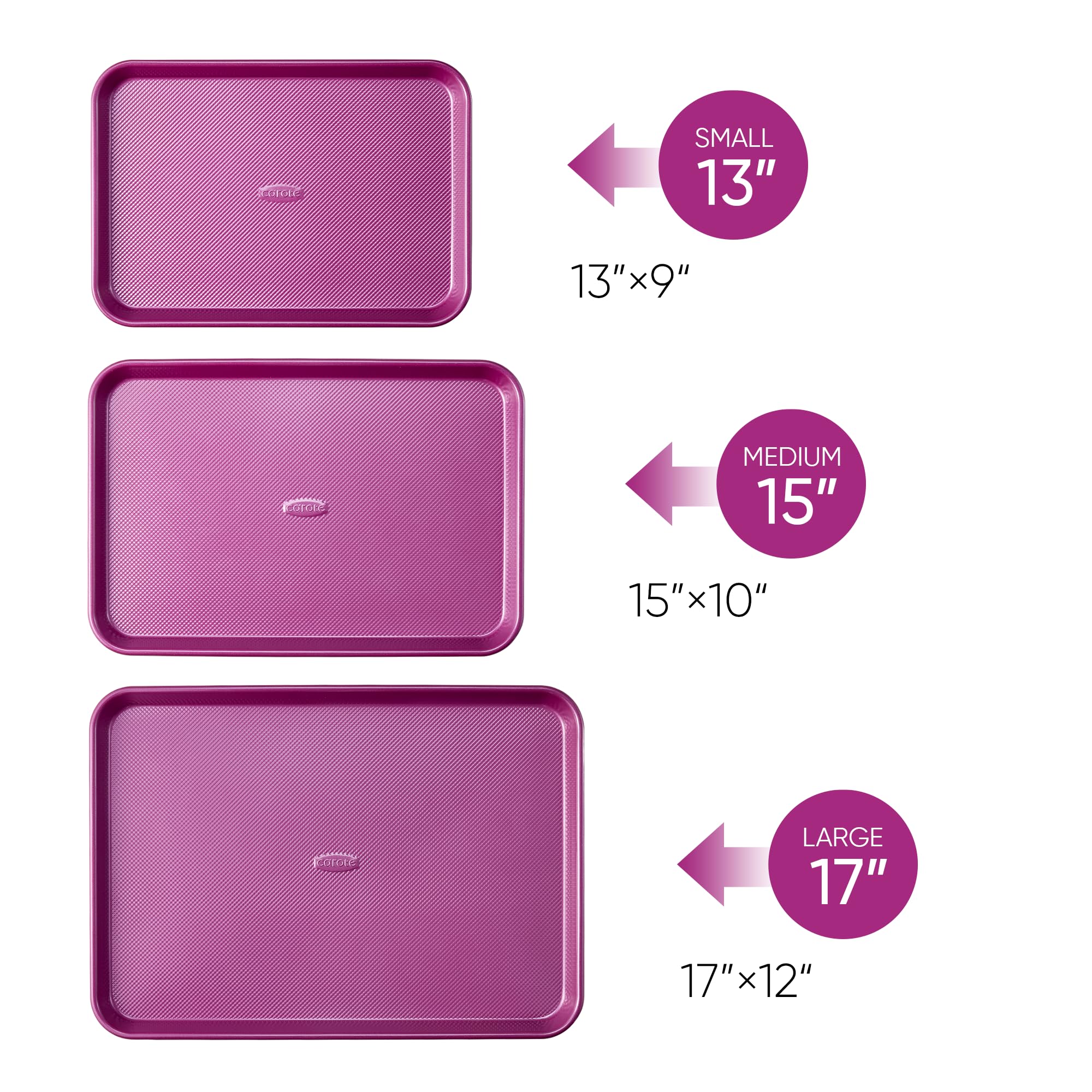 CAROTE Royal Violet bakeware surface highlights modern kitchen style.