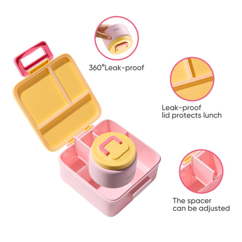 CAROTE Kid-friendly latch on lid simplifies opening for children