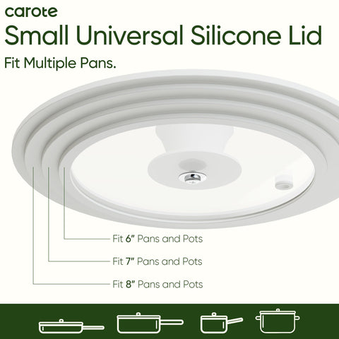 CAROTE silicone lid with tempered glass for easy visibility.