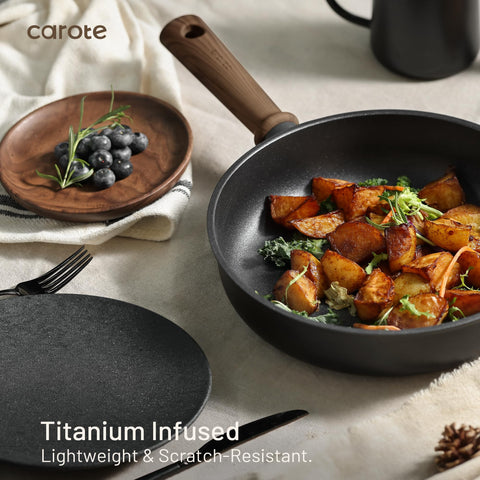 CAROTE silicone lids seal in flavor and moisture for better heat retention