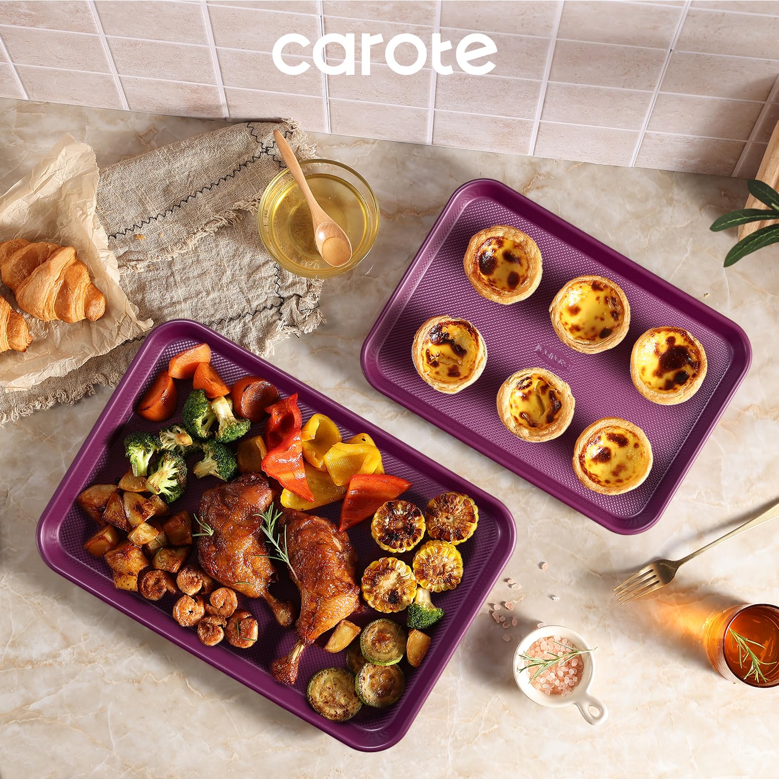 CAROTE space-saving design helps declutter cabinets.