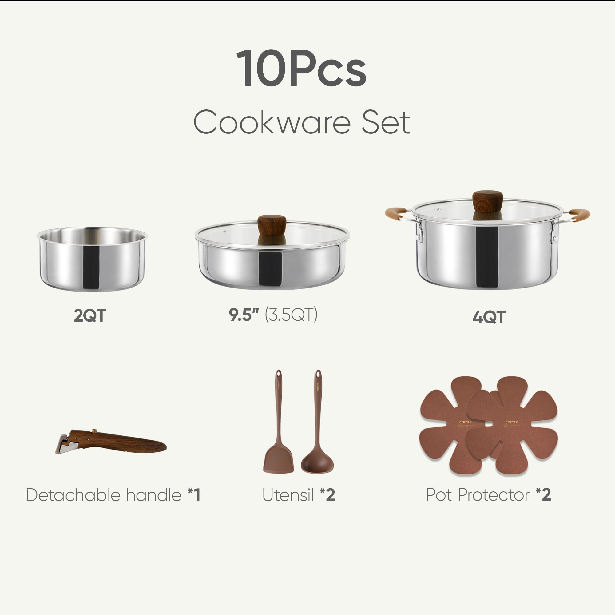 CAROTE stackable design keeps RV and compact kitchens organized for travel.