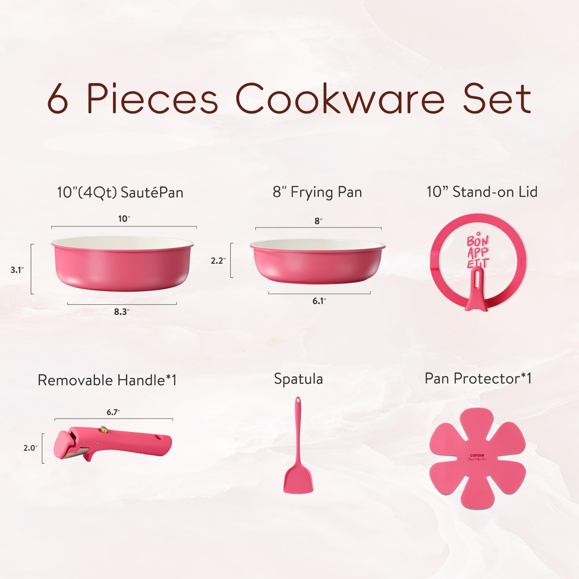 CAROTE stand-up lid keeps cookware organized and within reach.