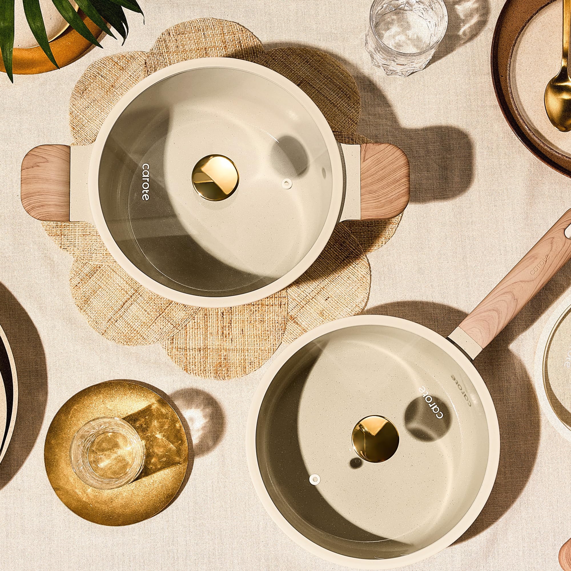 CAROTE stay-cool handle enhances safety and comfort while cooking.