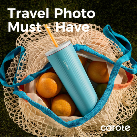 CAROTE tumbler-splash-free-design offers spill-free hydration with every sip.