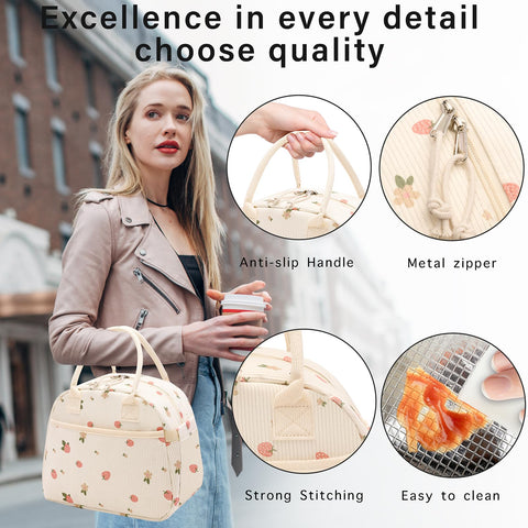 Carry bloom large-capacity-lunchbox fits multiple containers for varied meal prep.