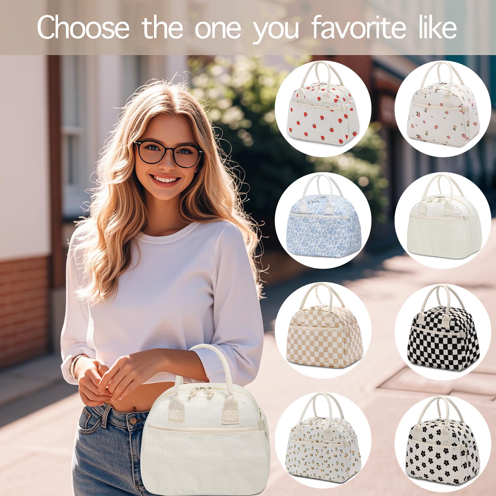 Carry Bloom lunch bag gift-ready blue design for loved ones.