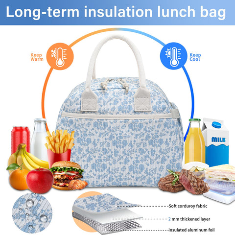 Carry bloom lunch bag with reinforced handles offers comfortable daily use
