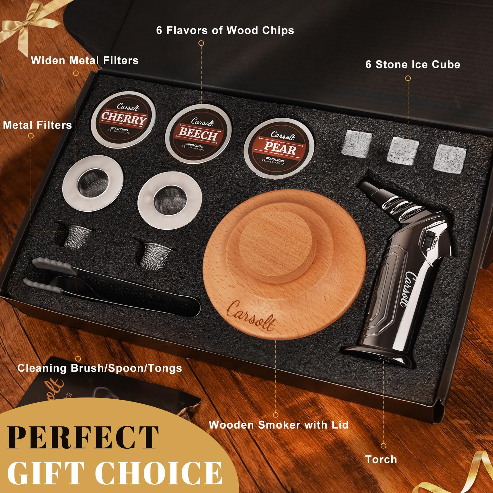 Carsolt cocktail smoker kit cleaning brush simplifies post-smoke cleanup.
