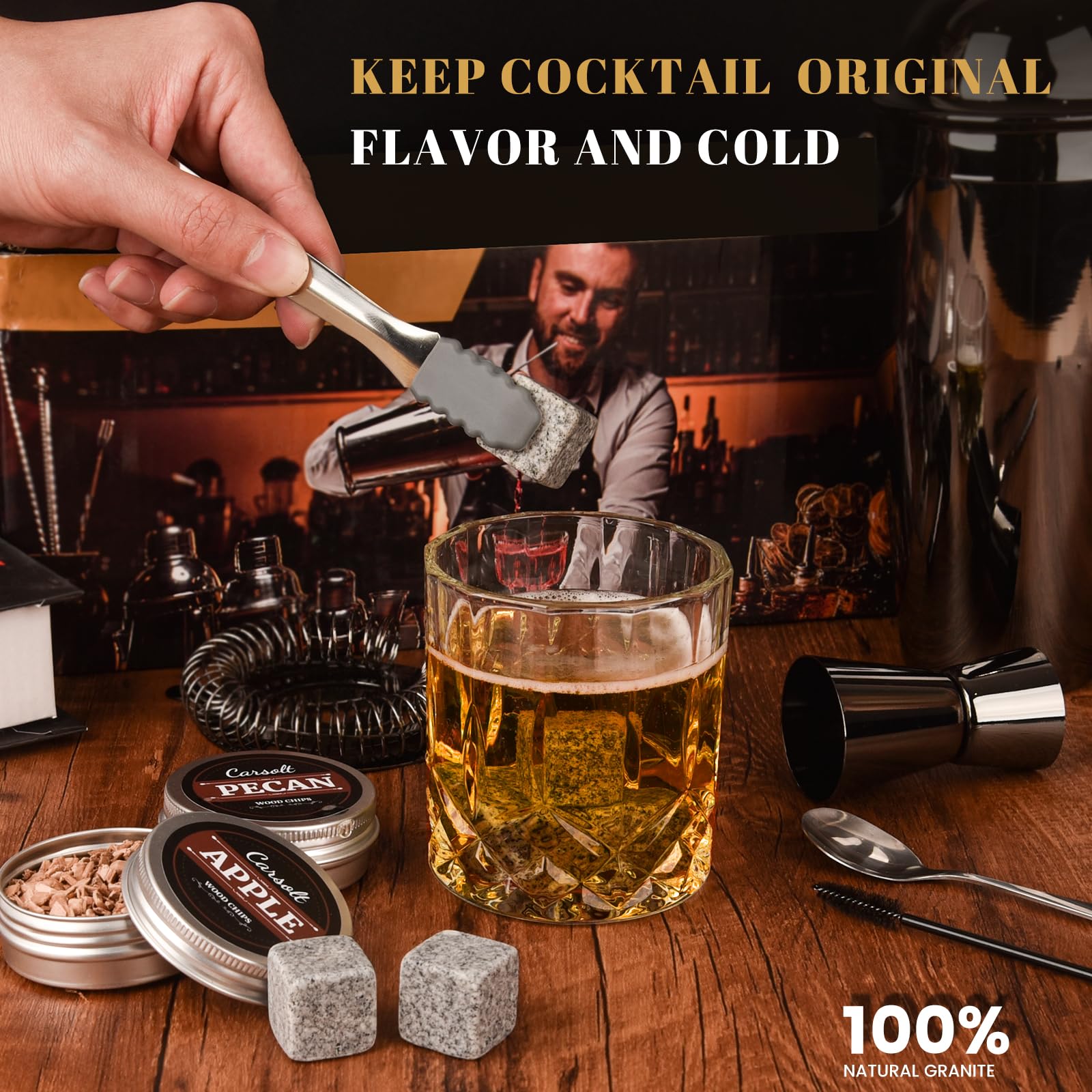 Carsolt cocktail smoker kit clip silicone sleeve secures setup for steady sessions.