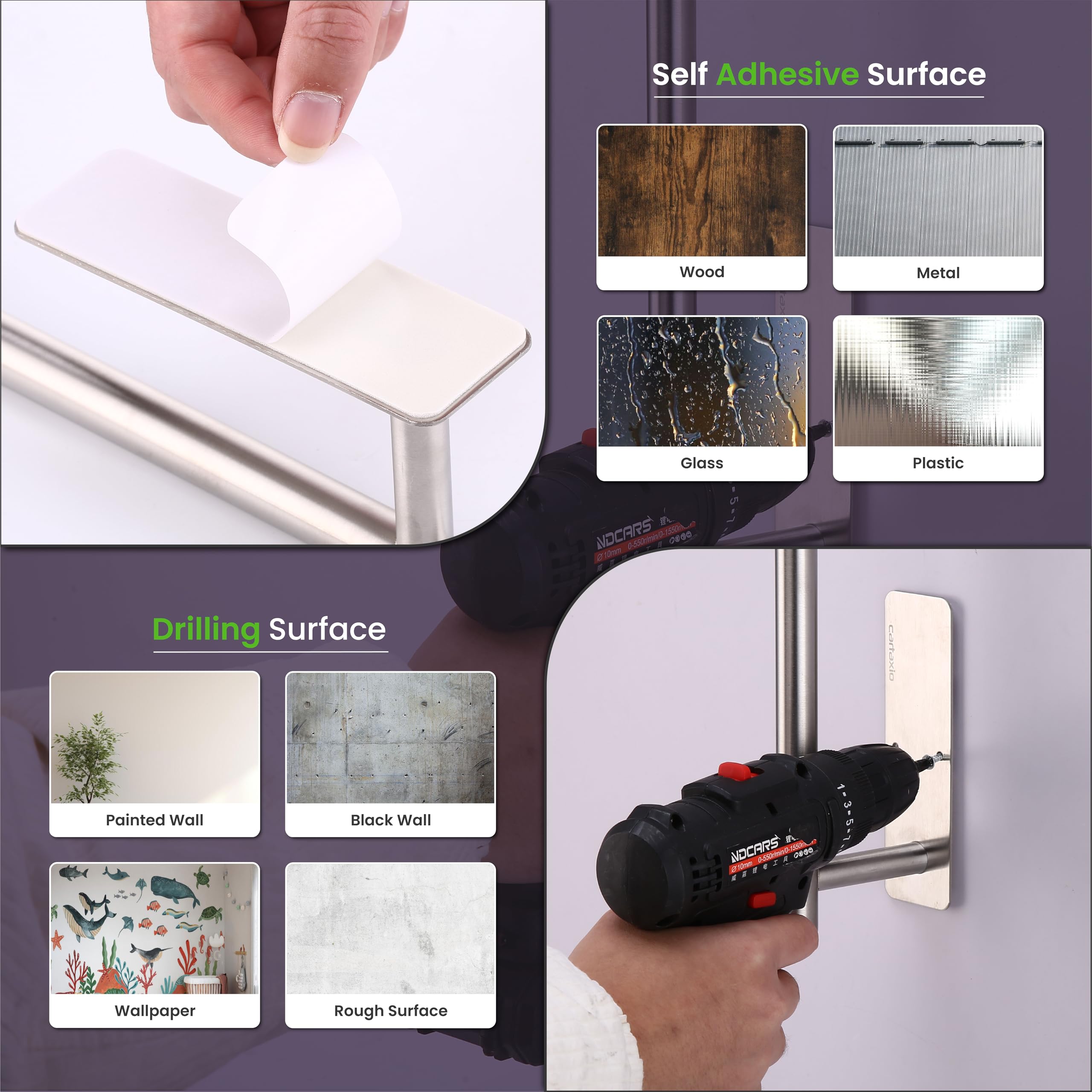 Cartaxio 13-inch bar fits standard and large rolls for smooth dispensing