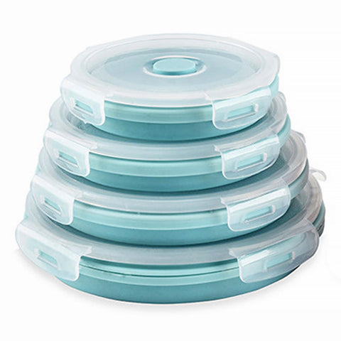 CARTINTS silicone small collapsible container with lid for compact lunch storage and freshness.