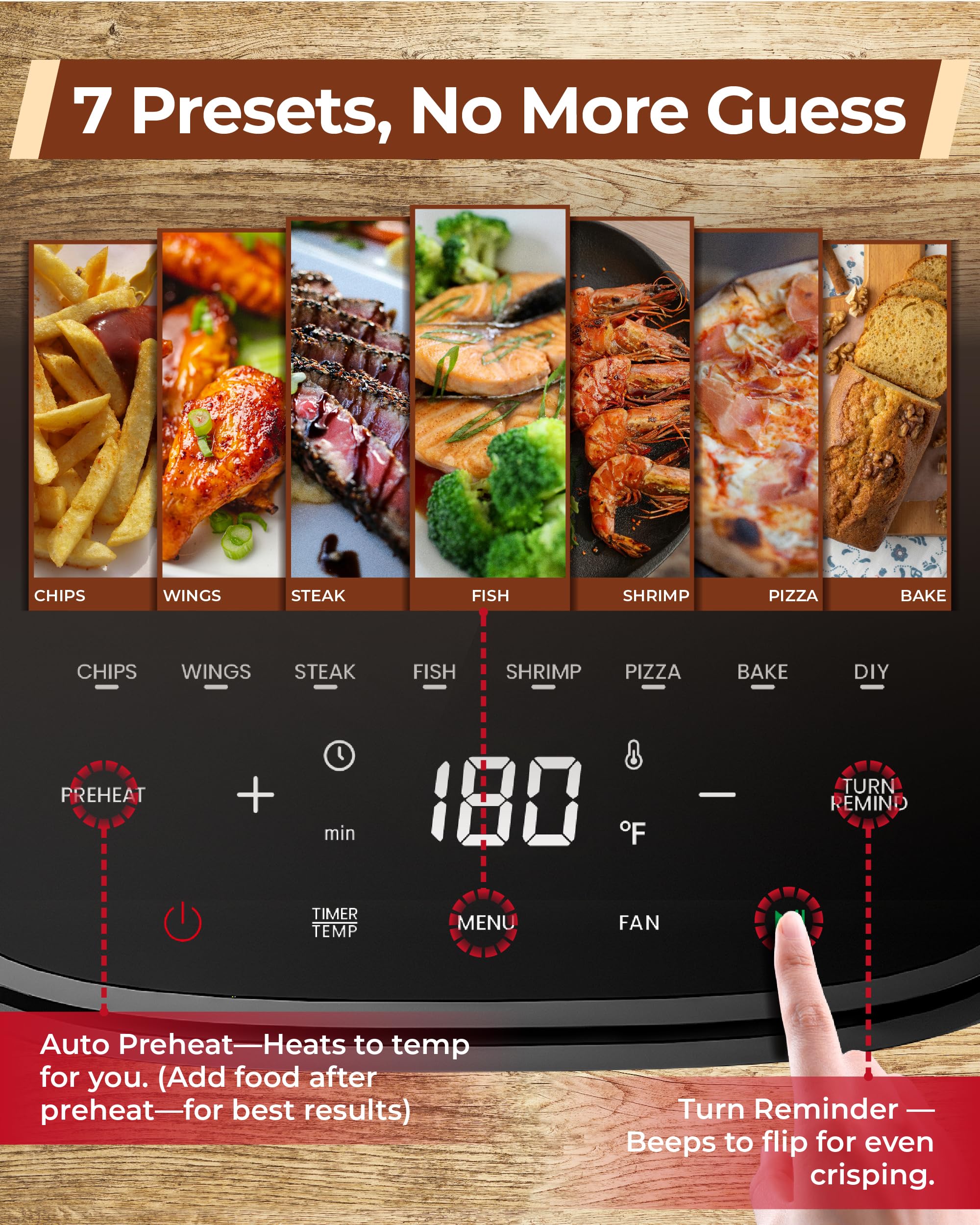 Cartman 7 presets touchscreen simplifies everyday cooking.