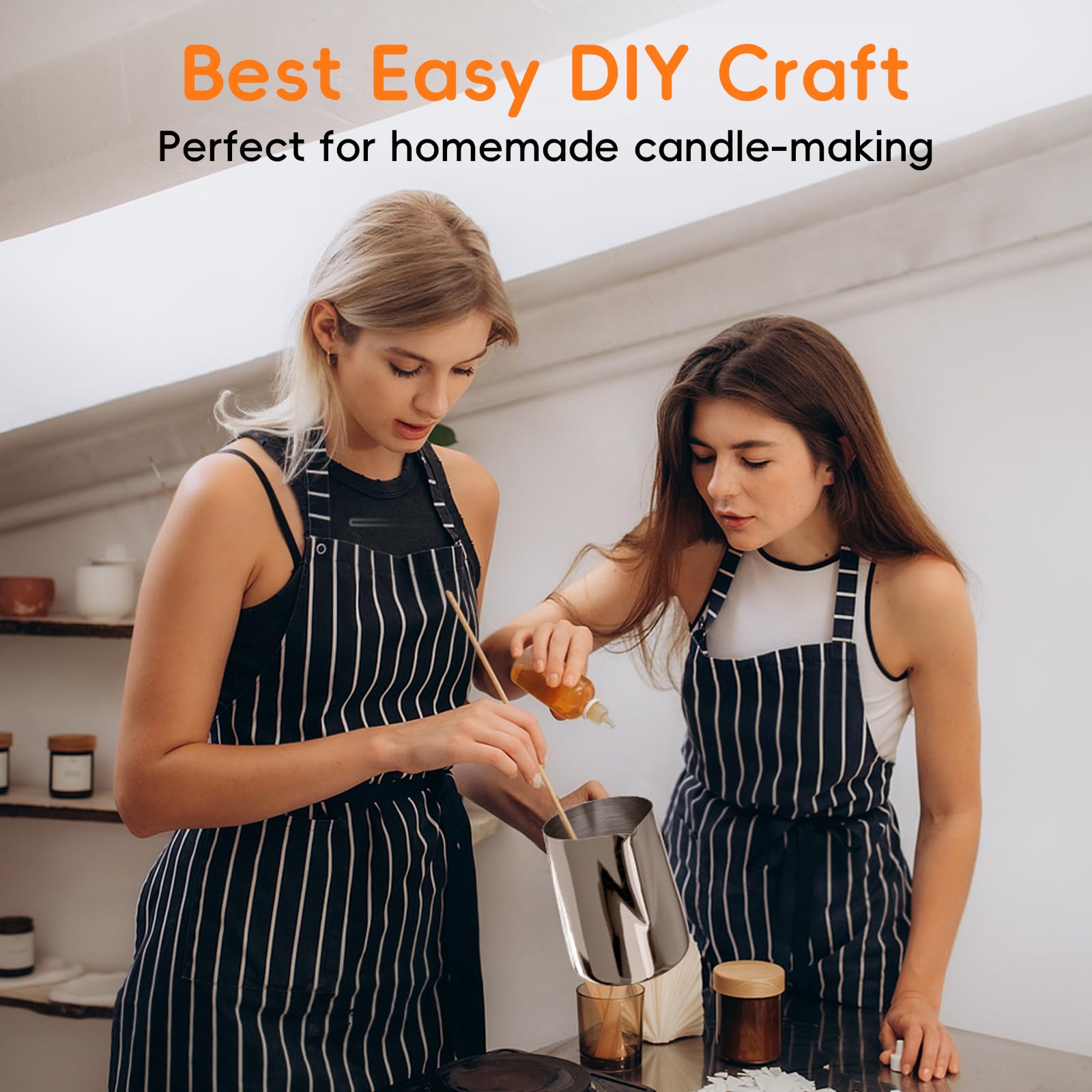 CasaCulina easy-clean design simplifies washing after candle making sessions.