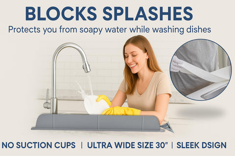 Casa Starlet 30in splash guard eco-gray finish enhances style