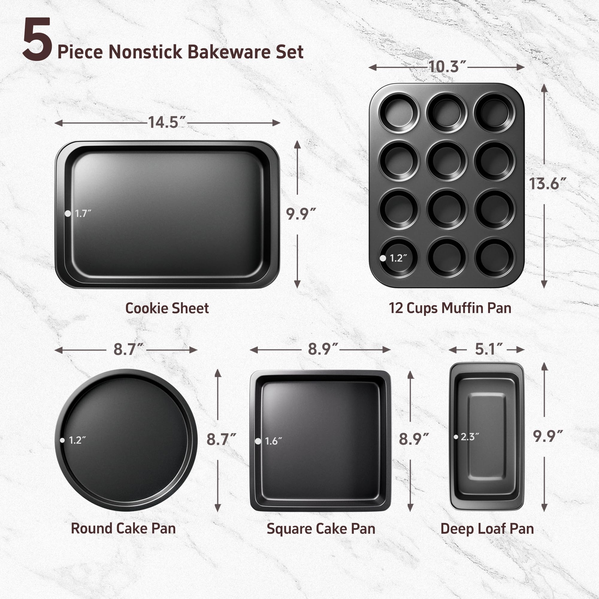 CasaCulina square cake pan for uniform browning and release