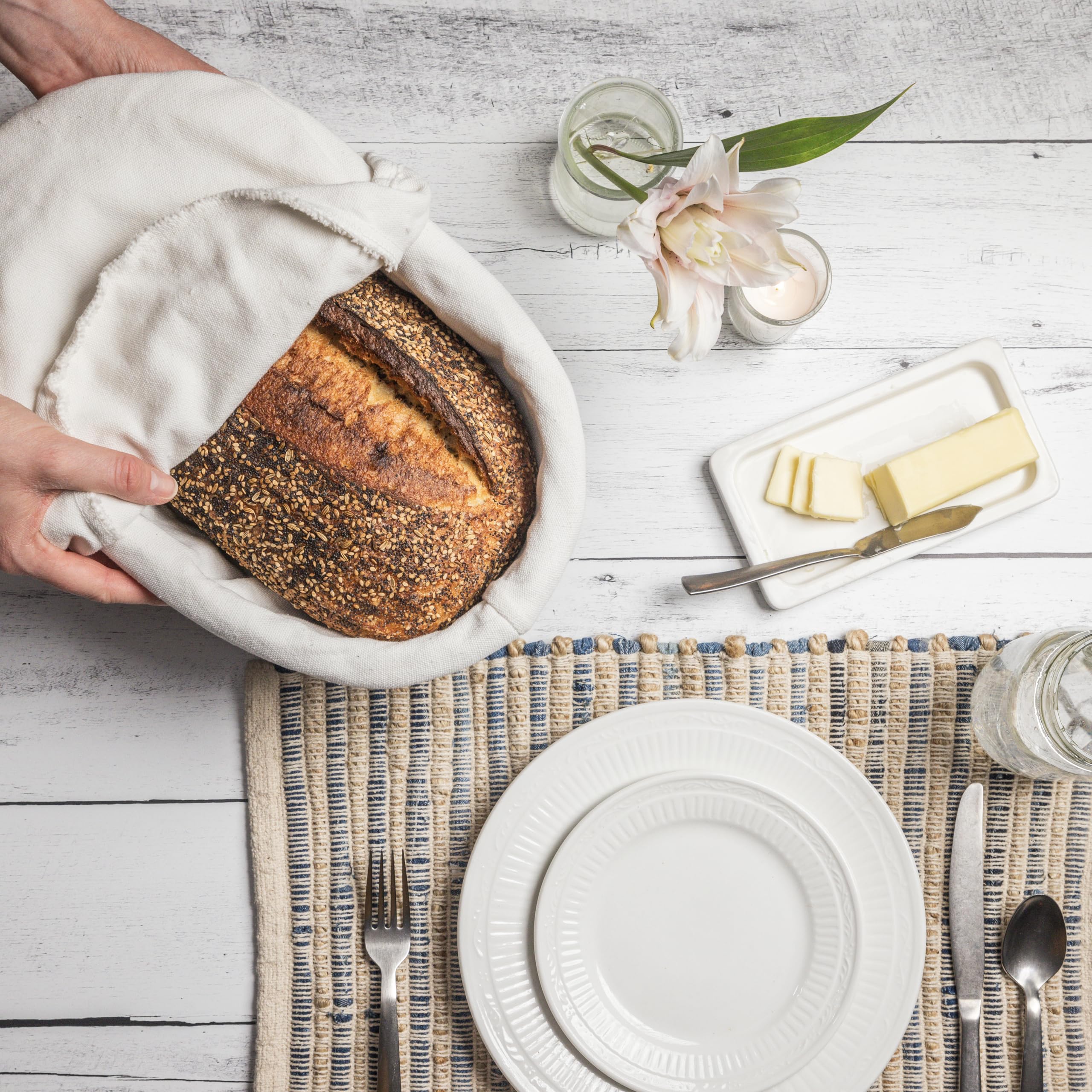 CASADEMA serving basket elevates table presentation of bread.