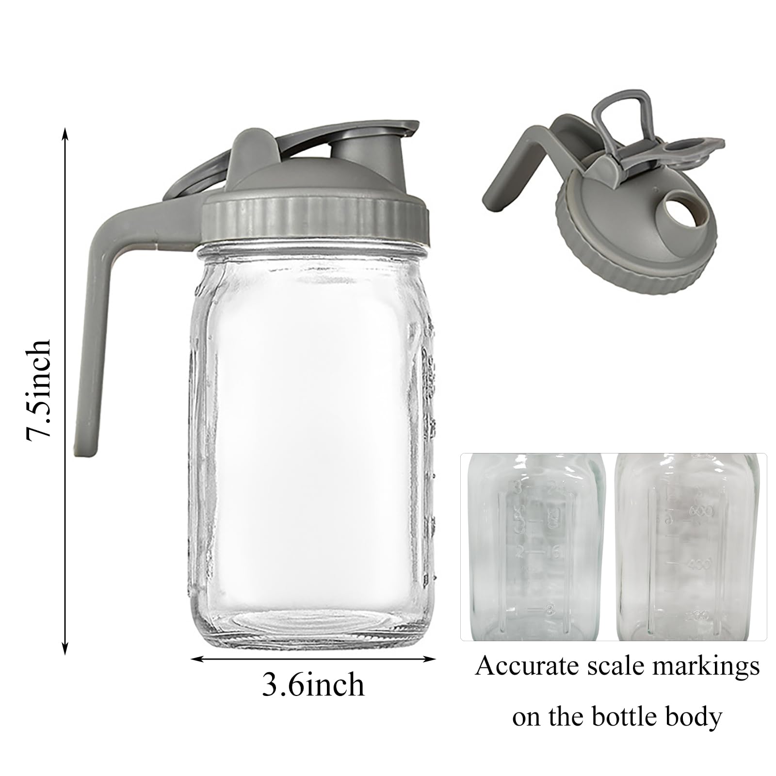 CasaVibe Mason Water Jar borosilicate glass for clarity and durability
