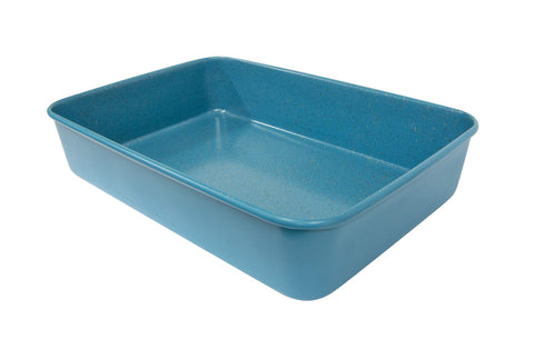 CasaWare lasagna pan close-up of blue granite ceramic coating and scratch resistance.