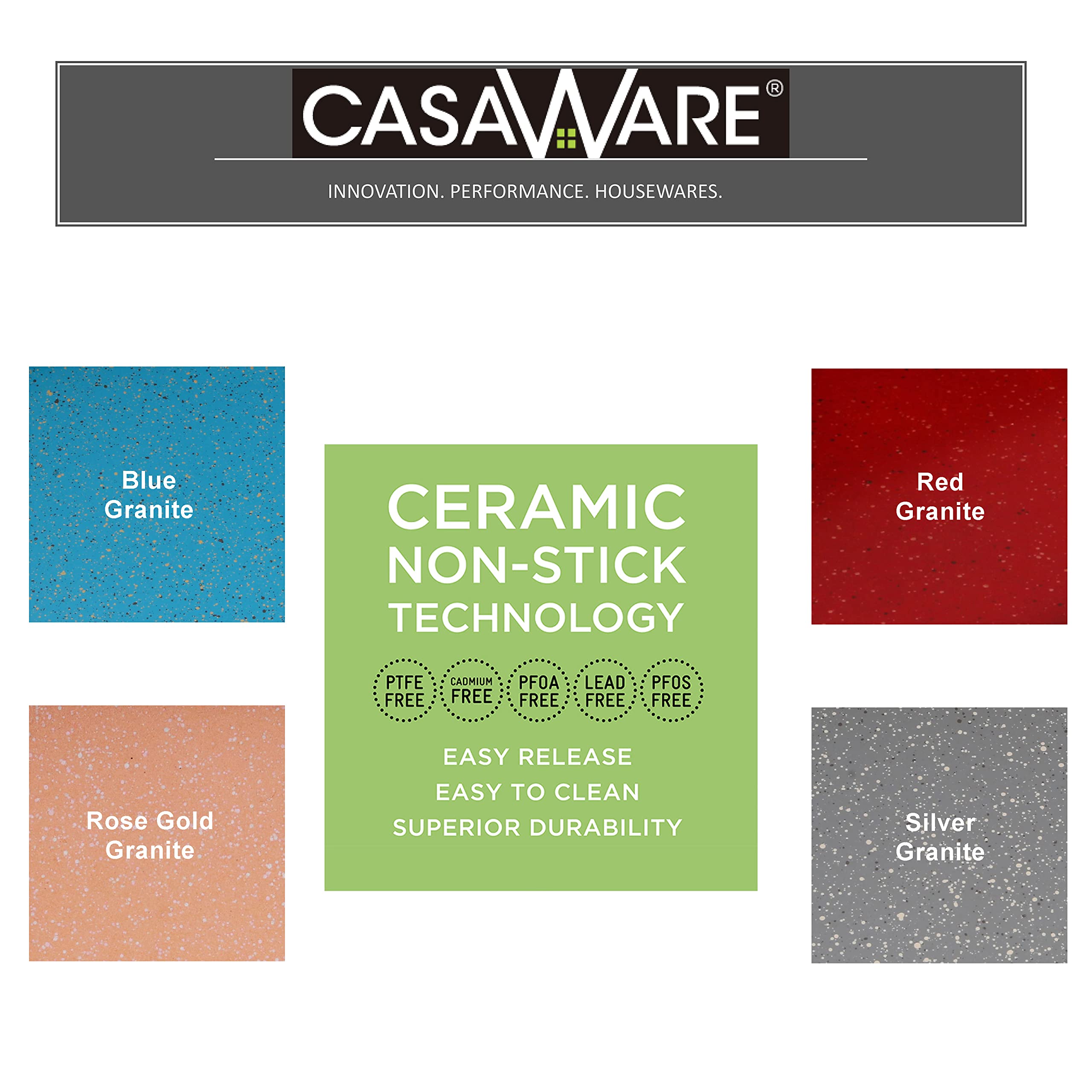Casaware Grande dual-coat pan, scratch resistant.