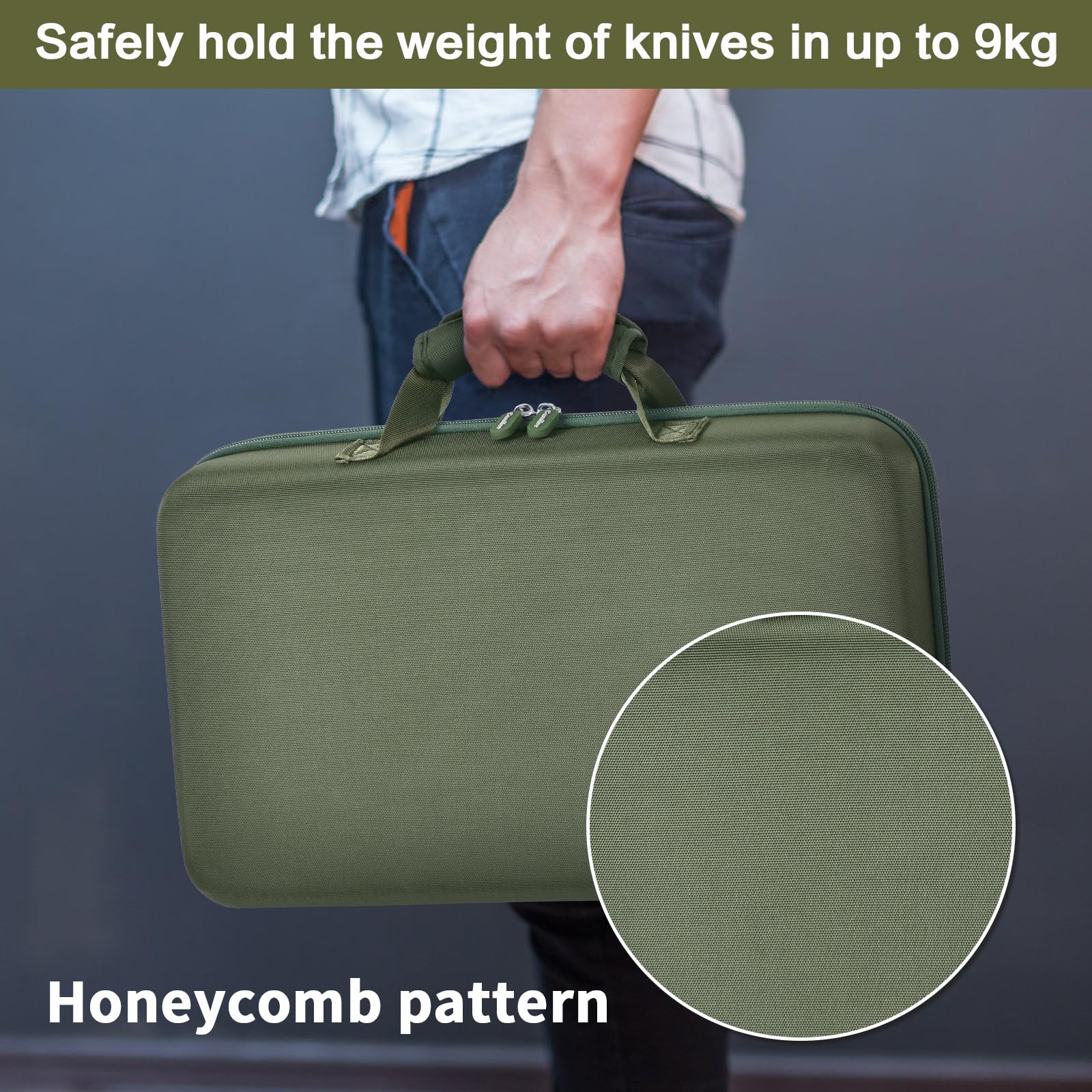 Casmilee compatible with folding and fixed blades for versatility.