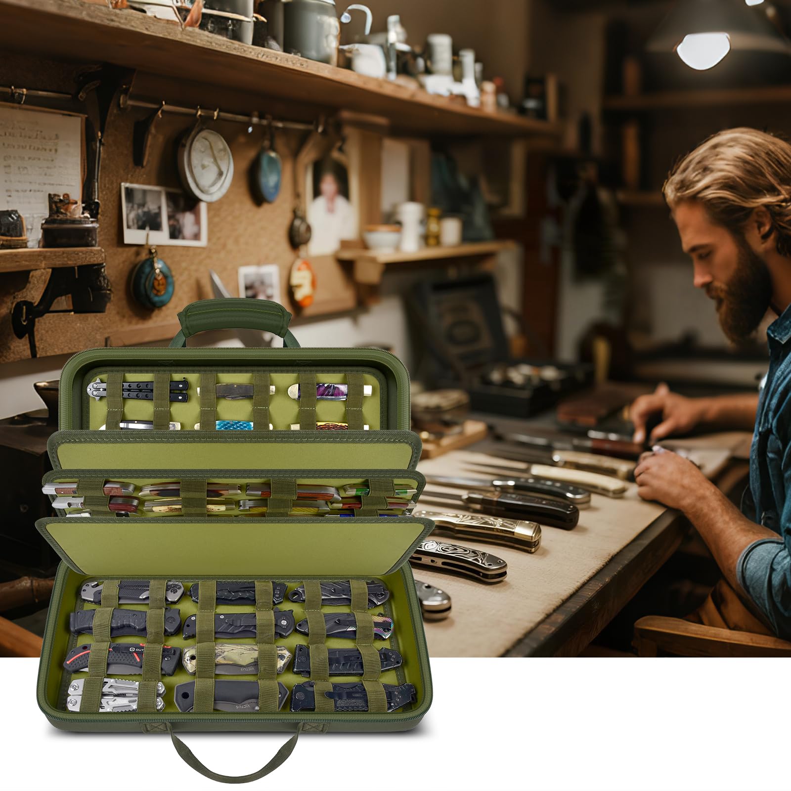 Casmilee knife display case makes a thoughtful gift for enthusiasts.