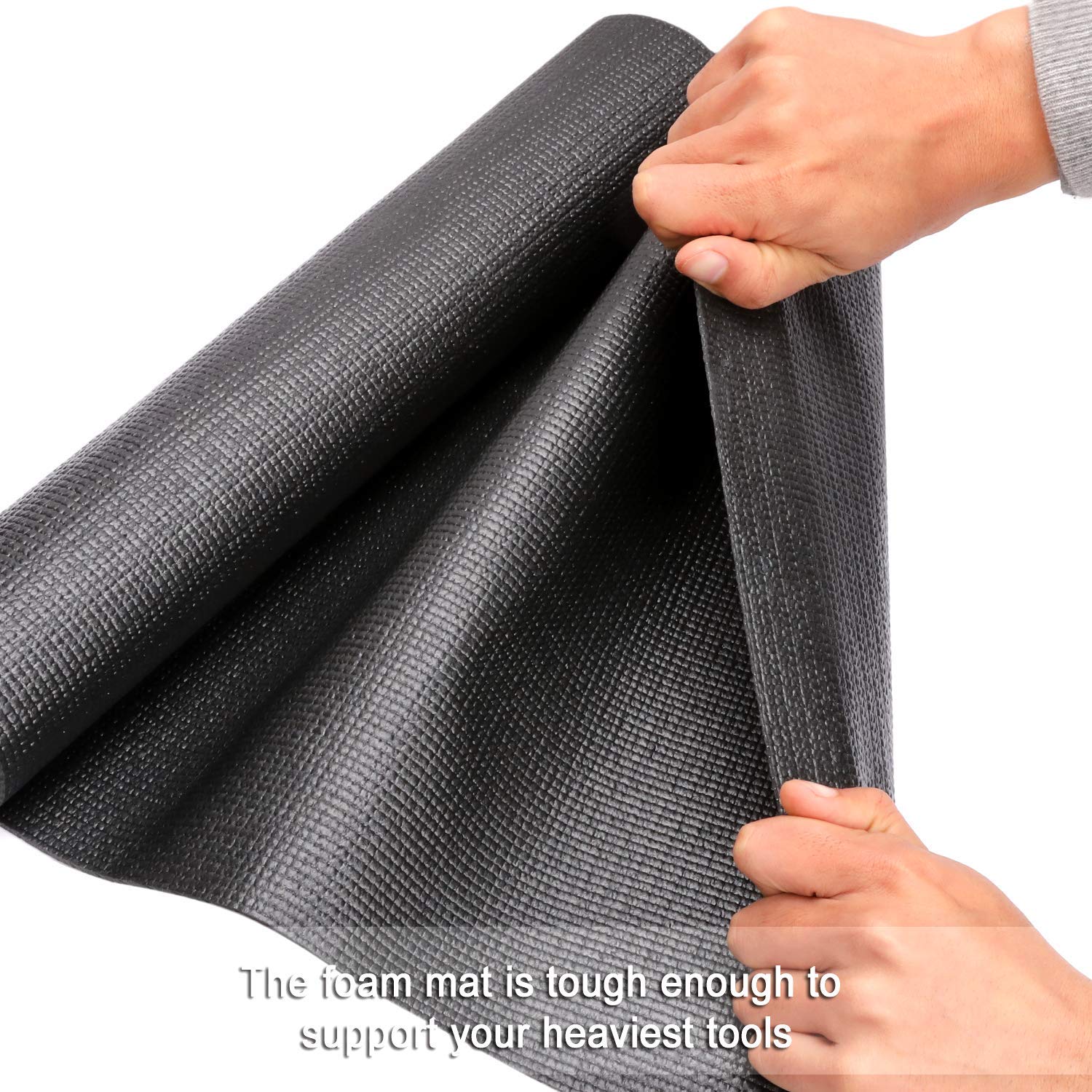 CASOMAN heavy-tools support mat provides sturdy footing for large tools.