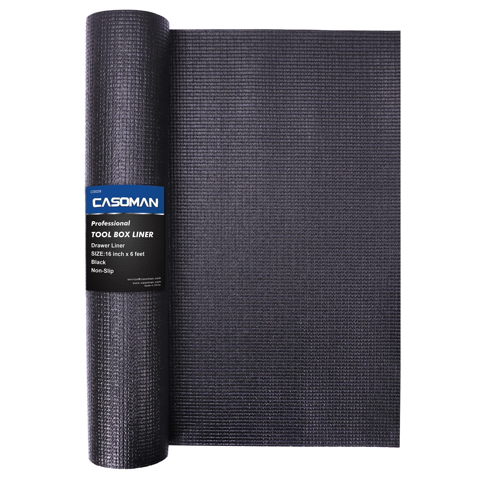 CASOMAN toolbox liner roll showing durable grip and anti-scratch protection for tools.