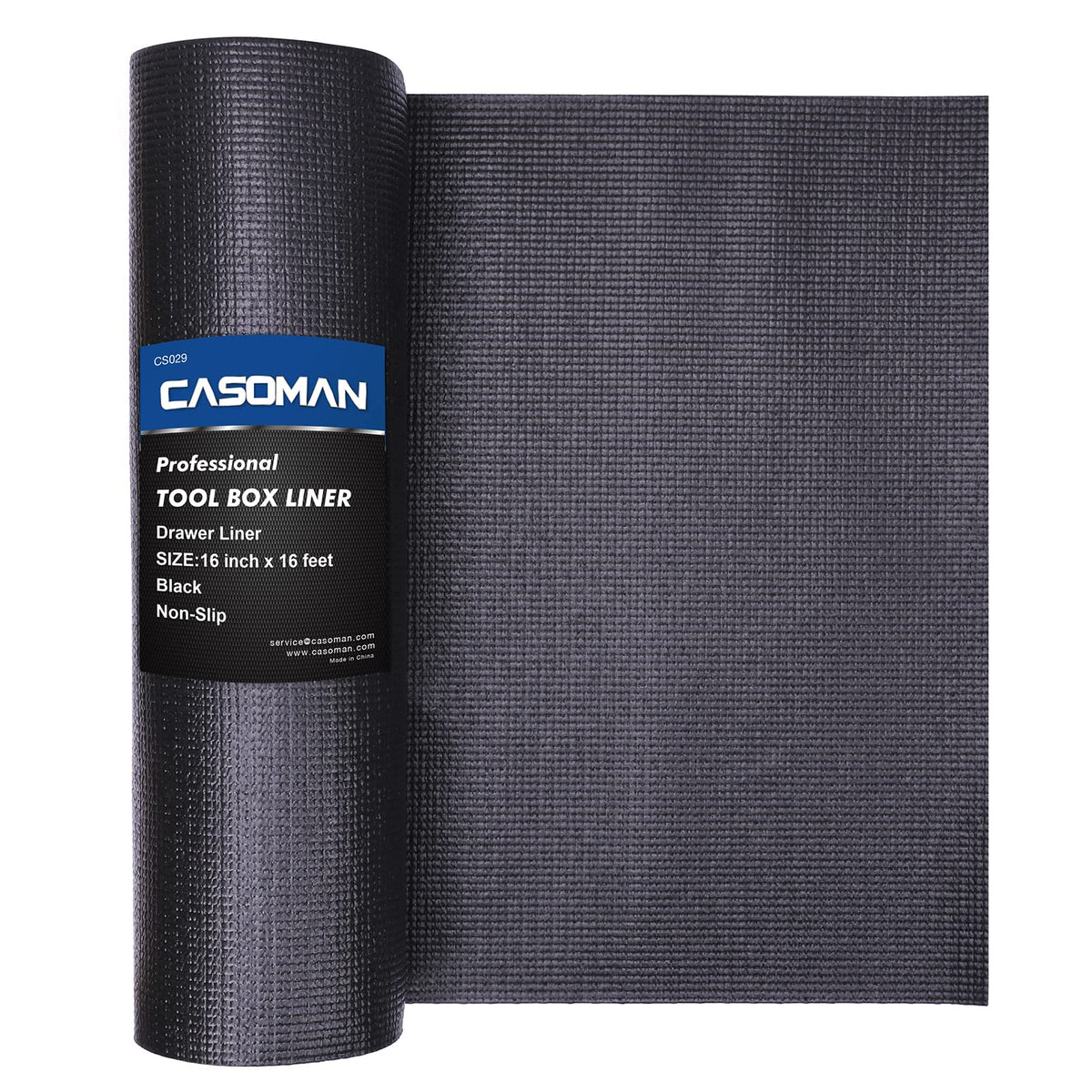 CASOMAN toolbox liner with textured grip protects surfaces and organizes tools.