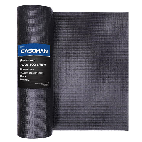 CASOMAN toolbox liner with textured grip protects surfaces and organizes tools.