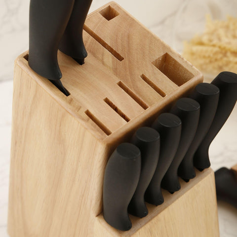 Easy cleanup with a wipe-clean design for Cassary knife block.