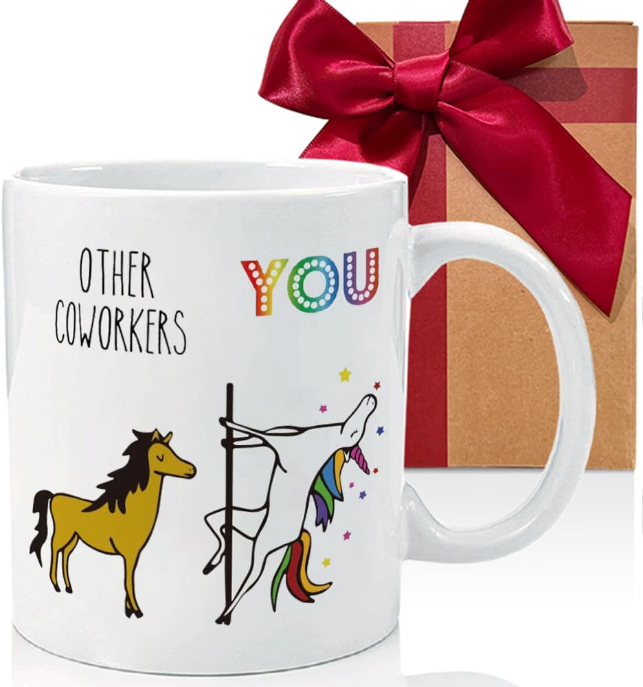 Catabubu funny unicorn mug for coworkers, adds humor to daily coffee rituals.
