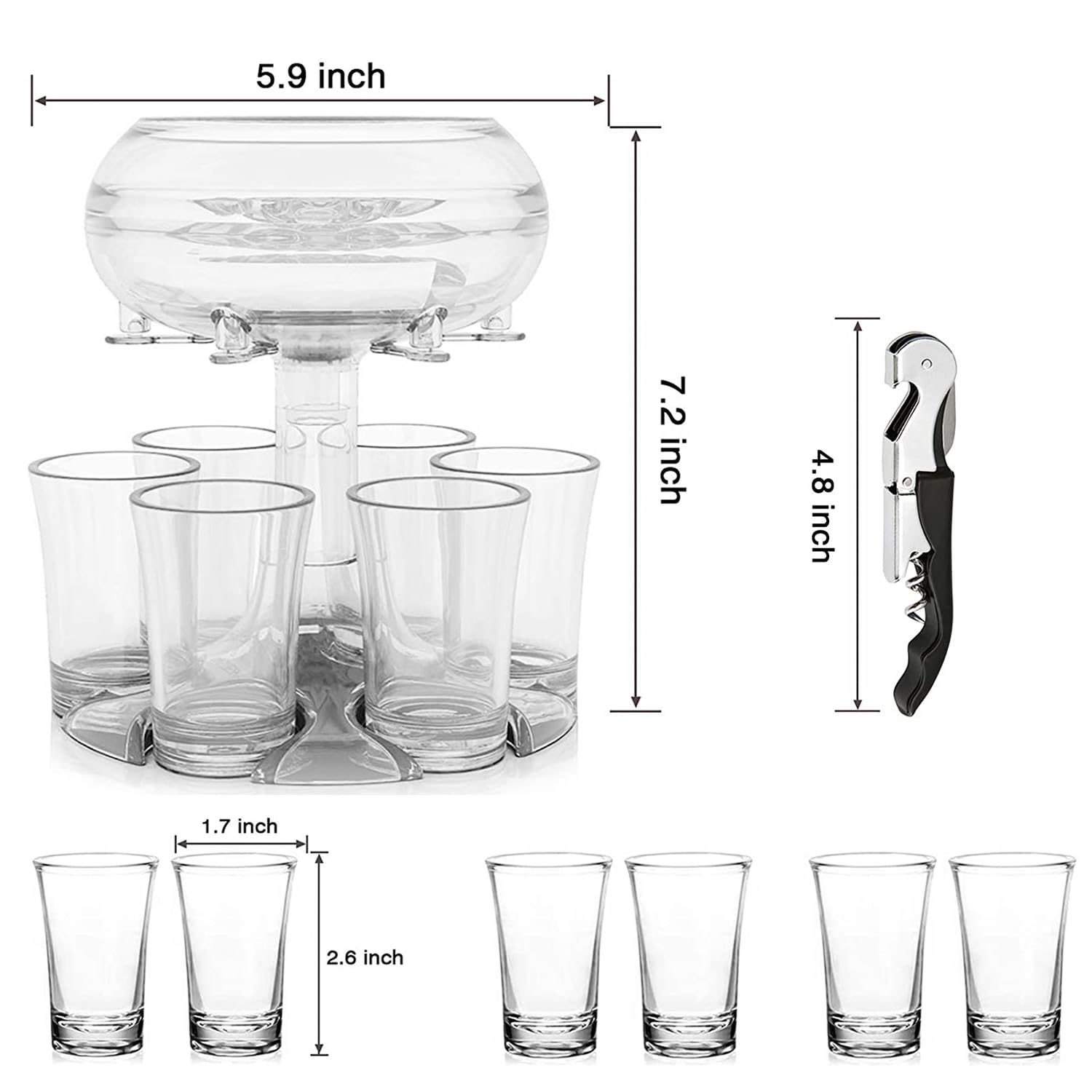 Catadog cleaner brush included helps keep the dispenser and glasses spotless.