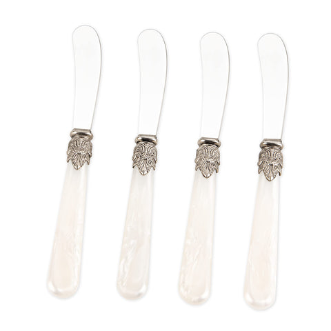CATHYLIN Reverie butter spreader with white handle for elegant daily meals.