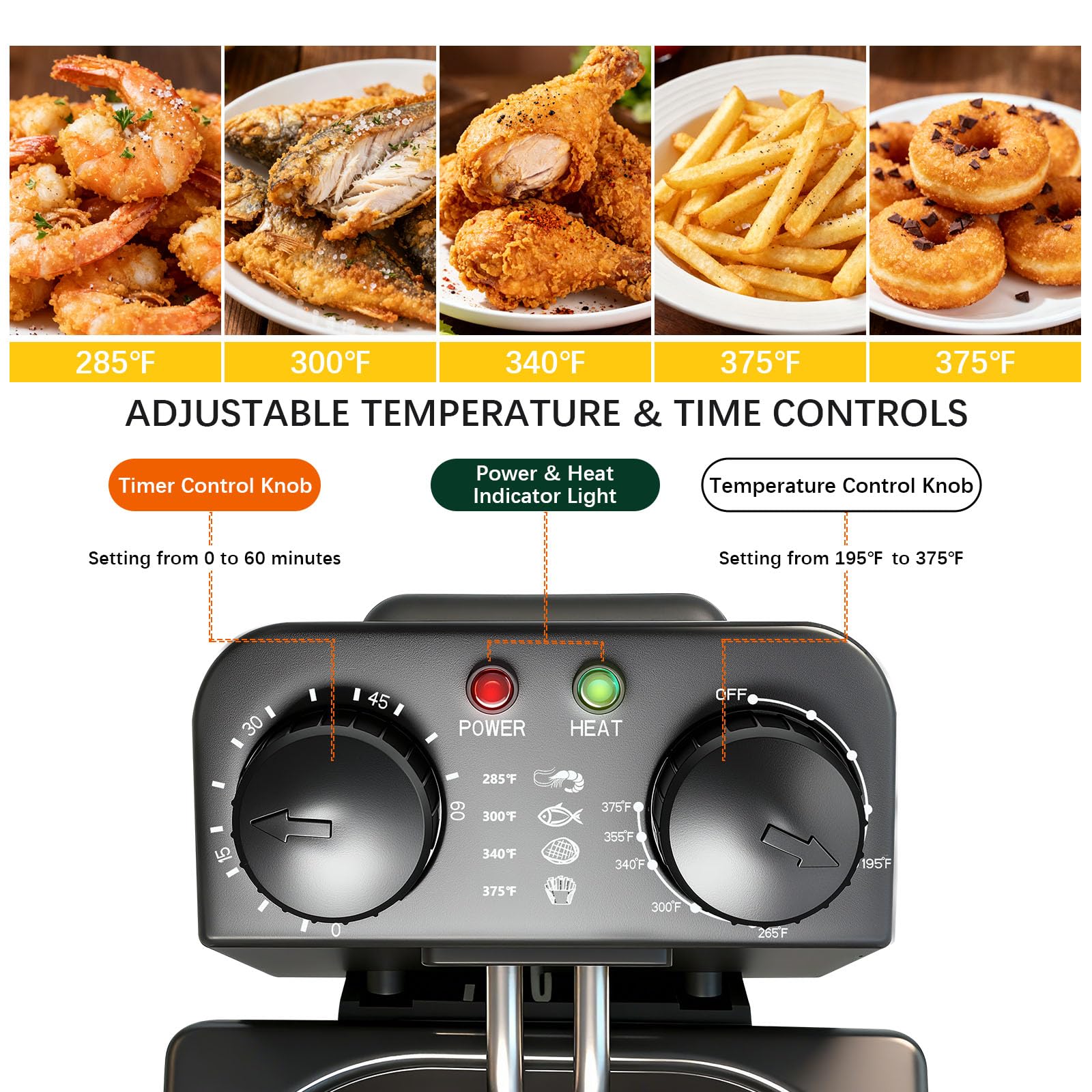 CATTLEMAN CUISINE 3L capacity deep fryer ready for family-sized batches