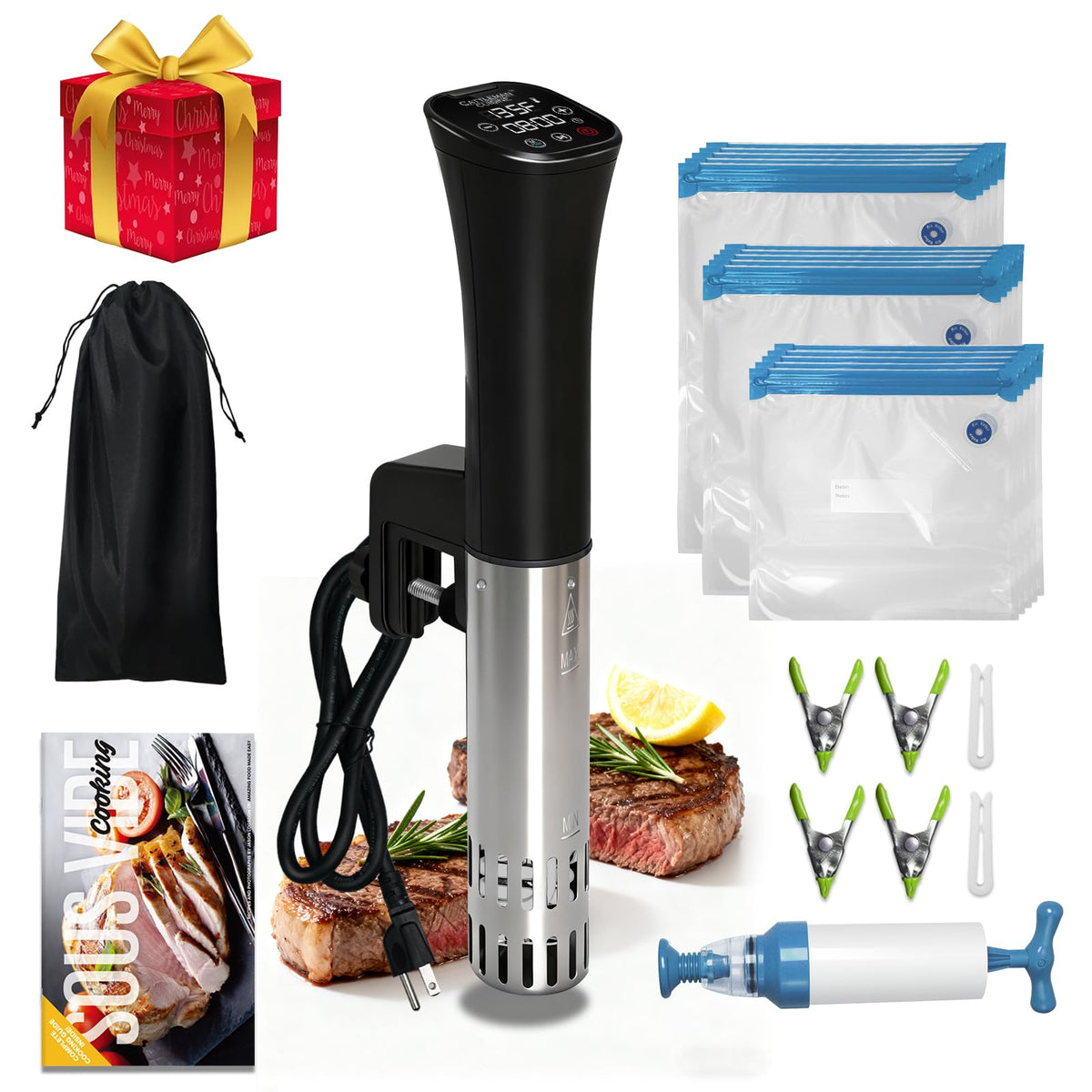 Cattleman Cuisine sous vide cooker with digital display for precise temperature control