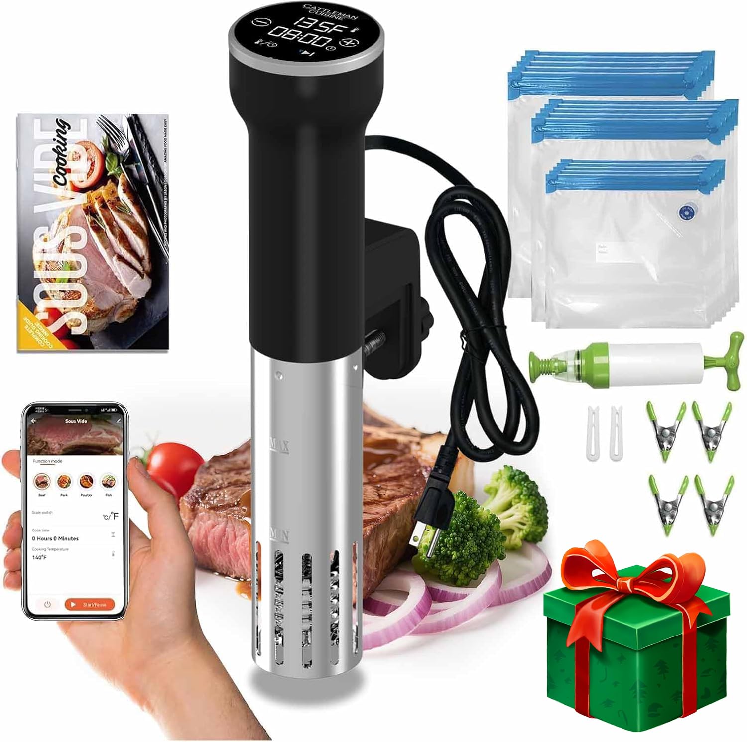 Cattleman Cuisine sous vide main unit with WiFi control for easy app cooking