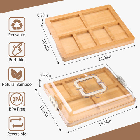 CAWIU charcuterie-board bamboo-material durable eco-friendly surface