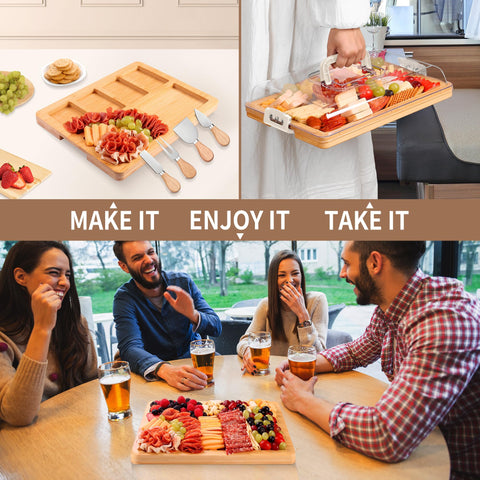 CAWIU charcuterie-board dual-function for cutting and serving