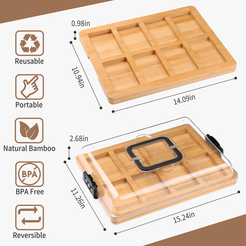 CAWIU Eight-compartment layout keeps foods organized