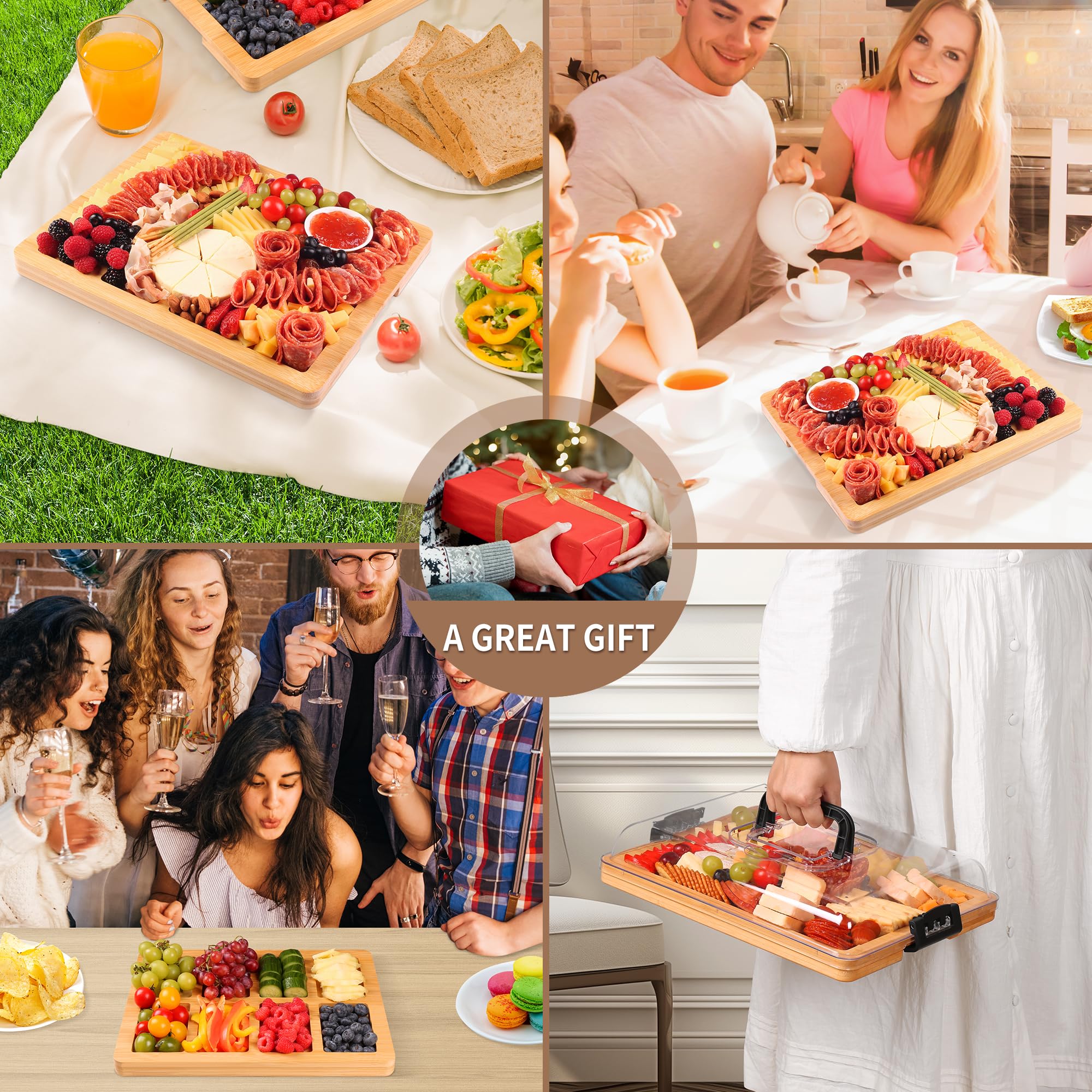 CAWIU Black finish charcuterie board enhances gatherings