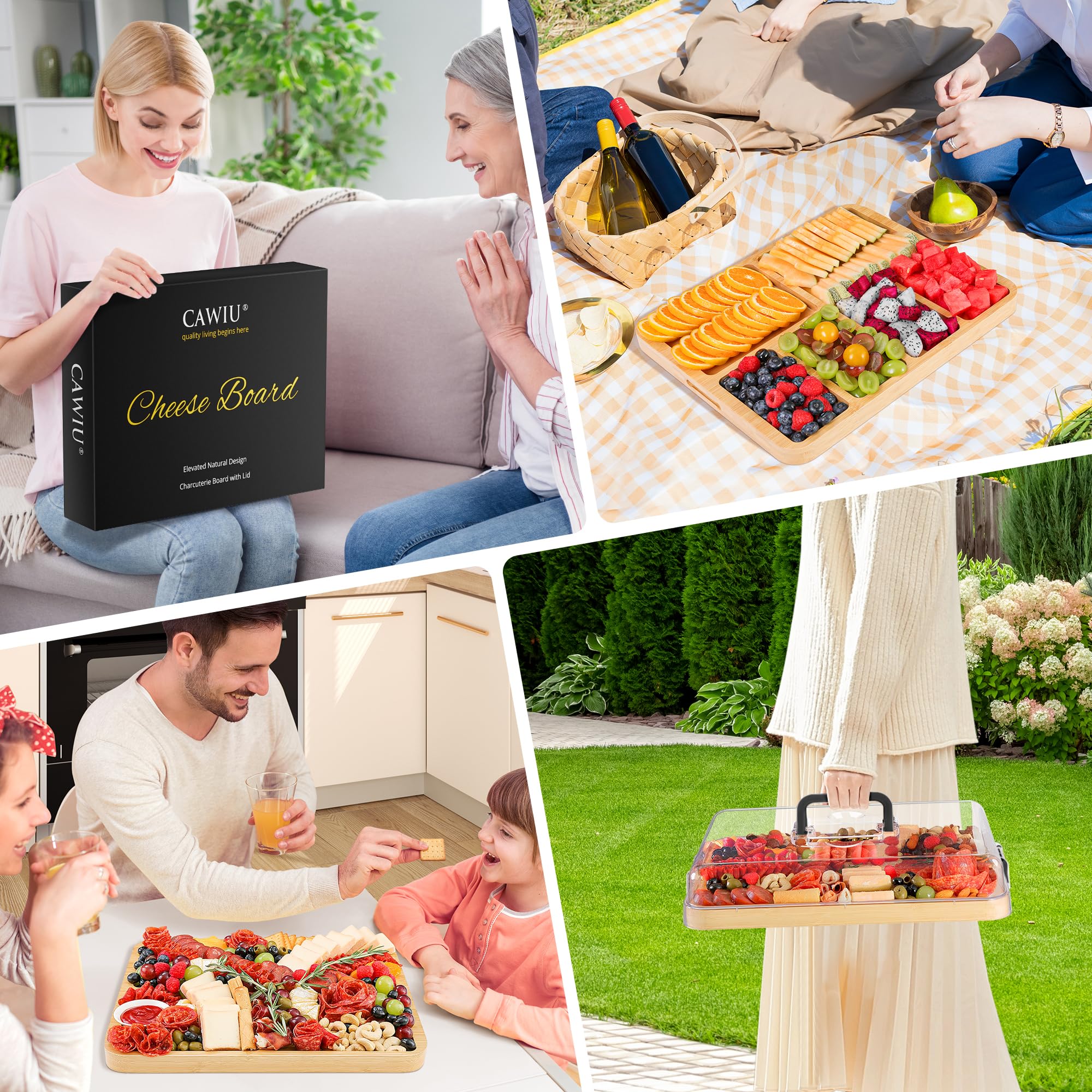 CAWIU refrigerator-friendly board stays fresh before serving