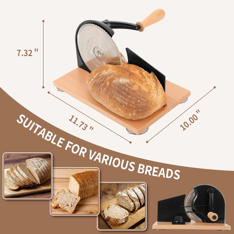 CAWIU bread slicer handles soft to crusty loaves with ease