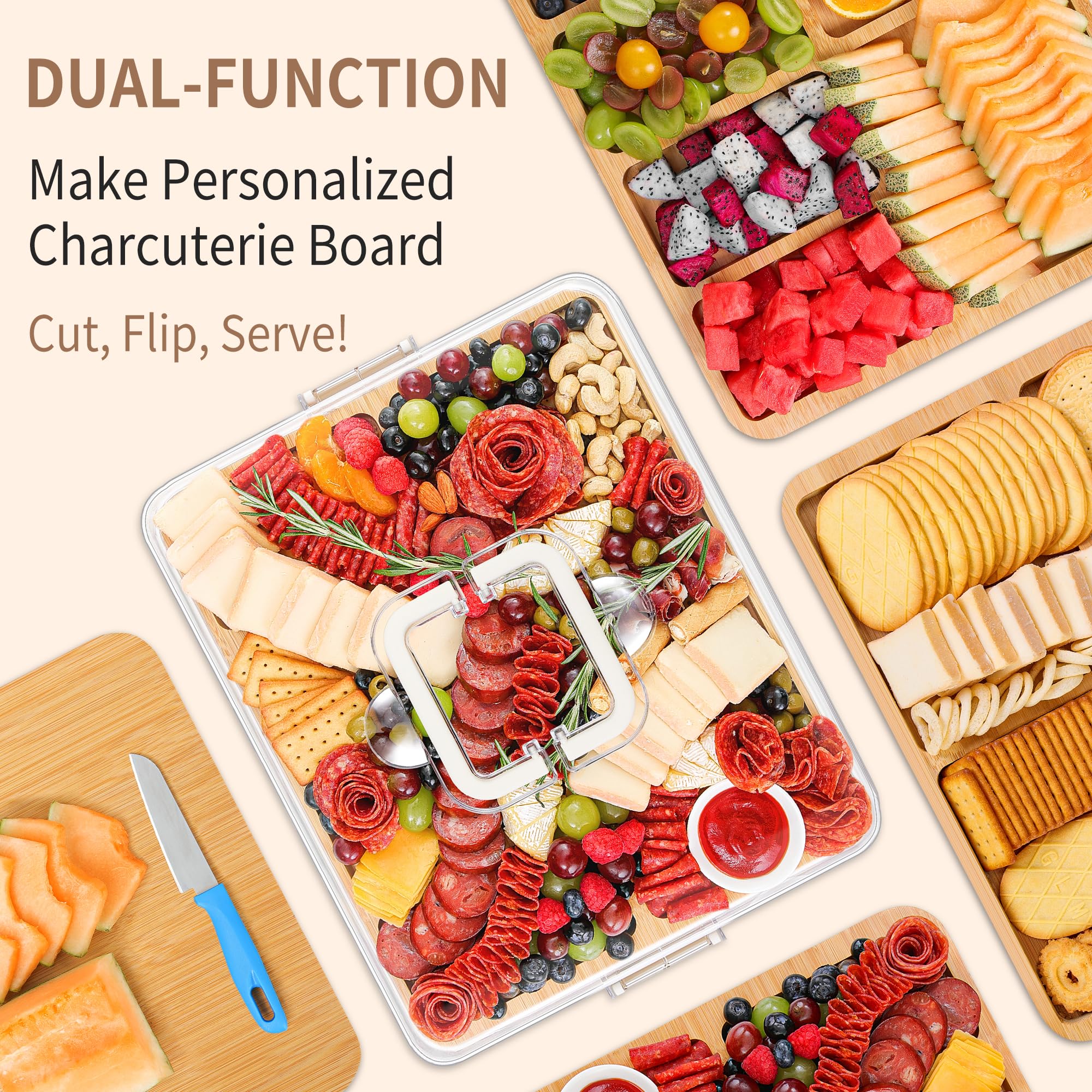 CAWIU multi-compartment setup helps keep foods neatly separated.