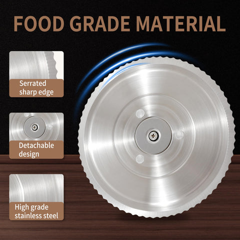 CAWIU stainless steel blade delivers smooth cuts through crusty loaves.