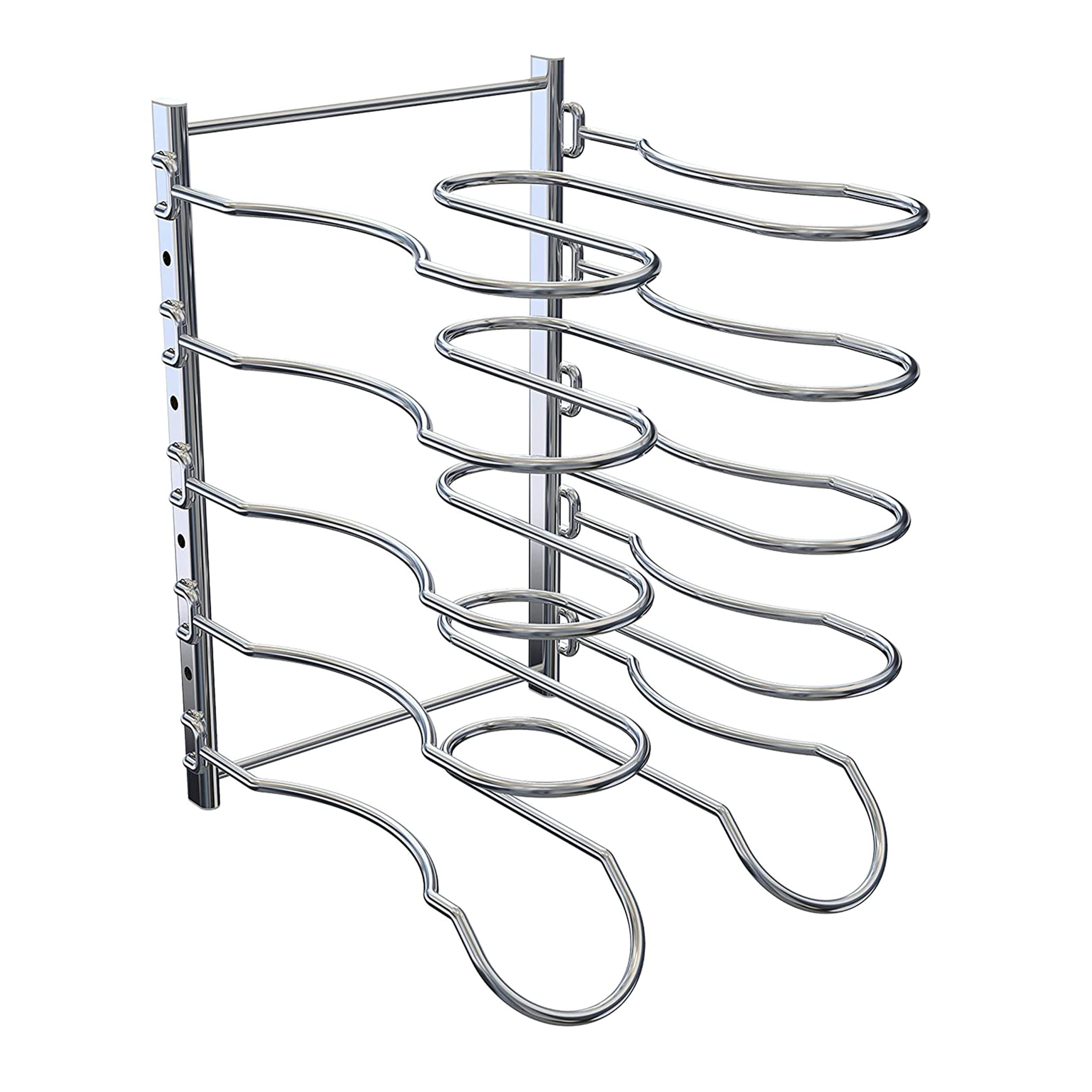 CAXXA cabinet organizer enhances kitchen space with tidy cookware.
