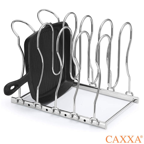 CAXXA secure holding reduces clutter and cookware shifting.