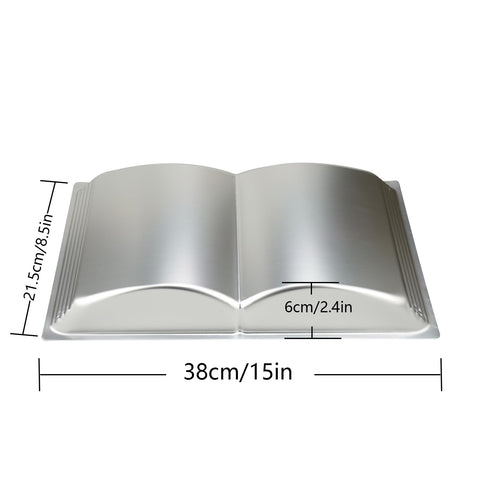 Cayanmydery book shape cake pan close-up aluminum body for even baking